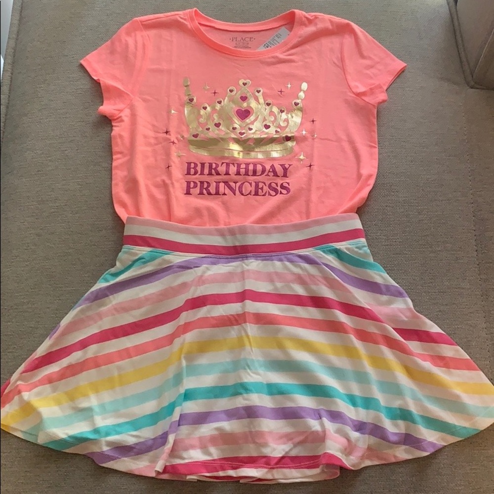 Birthday princes shirt paired with skort